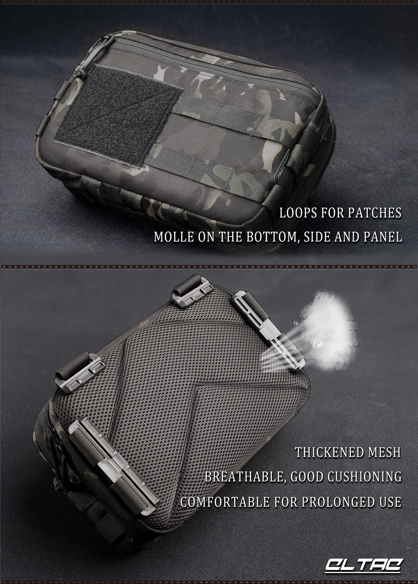 CLTAC Tactical Chest Rig Bag Concealed Carry CCW Pack Molle Pouch IFAK EMT Medical Organizer for Outdoor Hunting Shooting Hiking with Quick Release Harness and Gun Holster