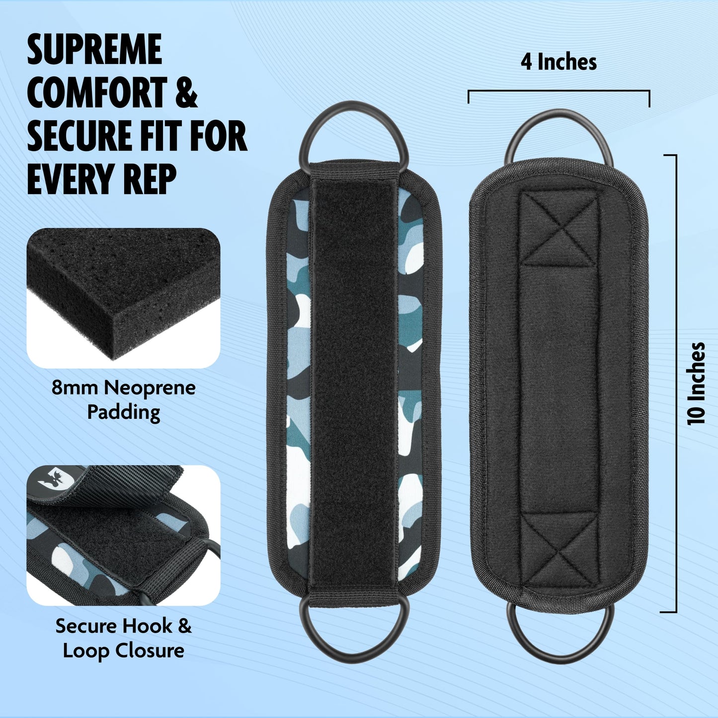 DMoose gym ankle strap for cable machine - One Size Fit with Premium Padding, ankle wraps for cable machine, leg cuffs for gym cable, Booty Workouts, Leg Extension, Hip Abductors