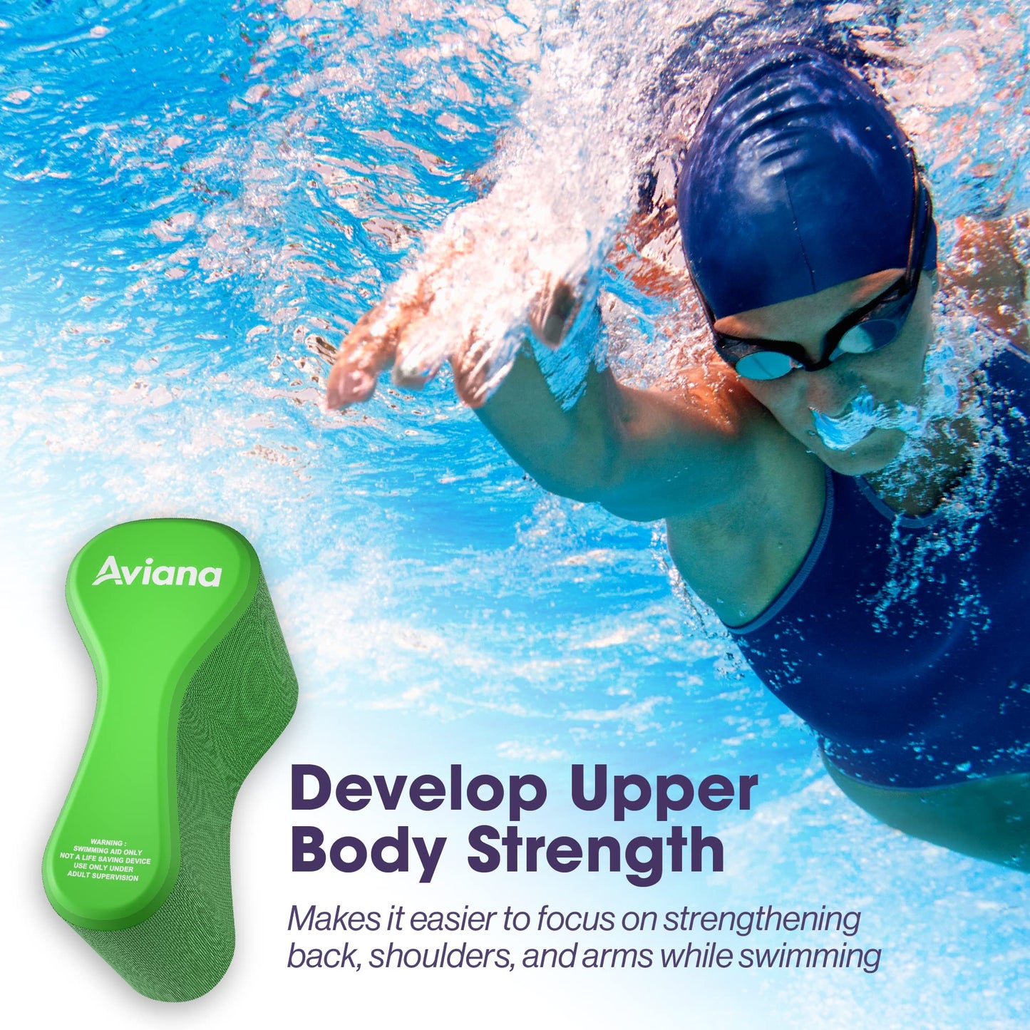 Pull Buoy Swim Training Leg Float for Adults & Youth | Swimming Pool Strokes & Upper-Body Strength EVA & BPA Free (Green)