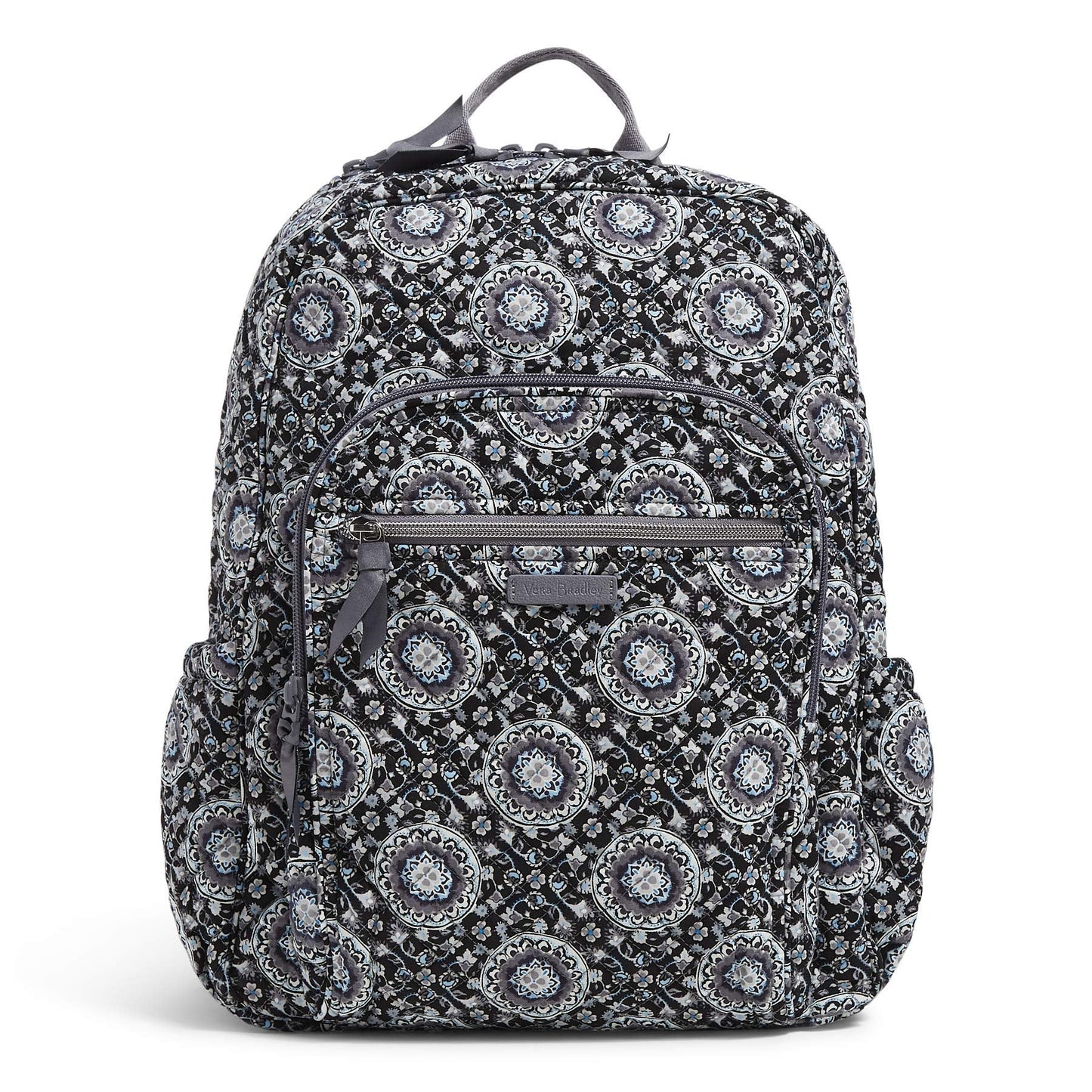 Vera Bradley Women's Cotton Campus Backpack, Charcoal Medallion, One Size