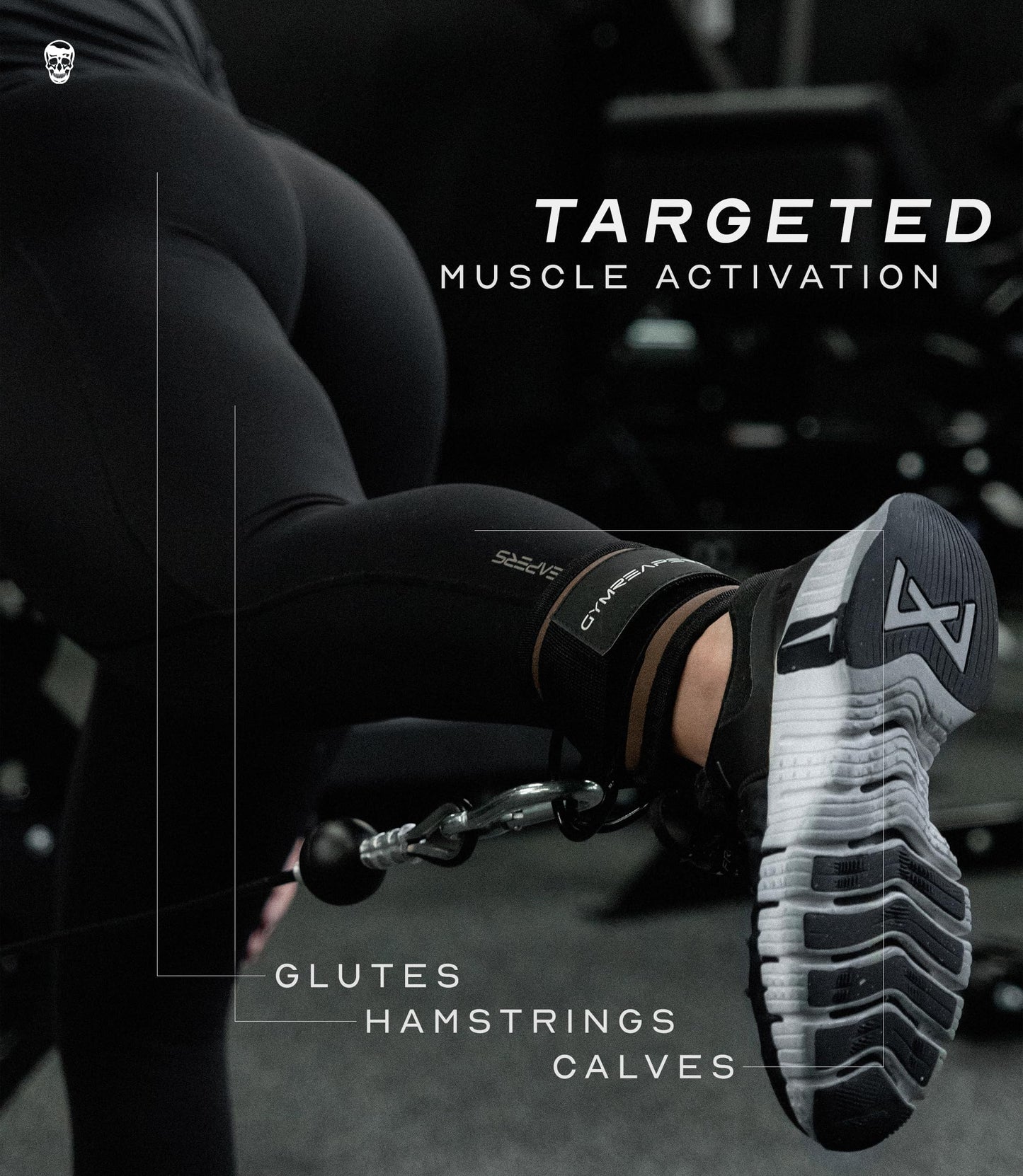 Gymreapers Ankle Straps (Pair) For Cable Machine Kickbacks, Glute Workouts, Lower Body Exercises - Adjustable Leg Straps with Neoprene Padding (Toffee, Pair)