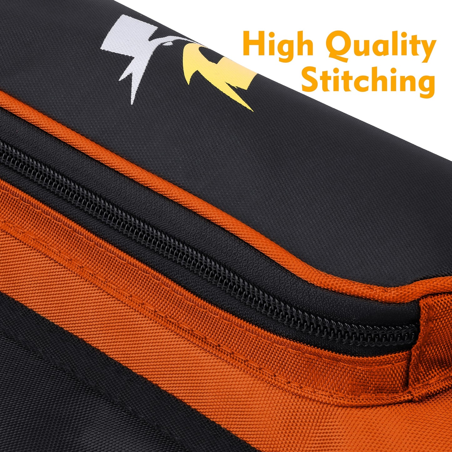 SUNYA Archery Hip Quiver for Arrows. Includes 3 Tubes Arrow Holder, Accessories Pockets and Waist Belt. Fit for Compound and Recurve Bow Practice. (Orange)