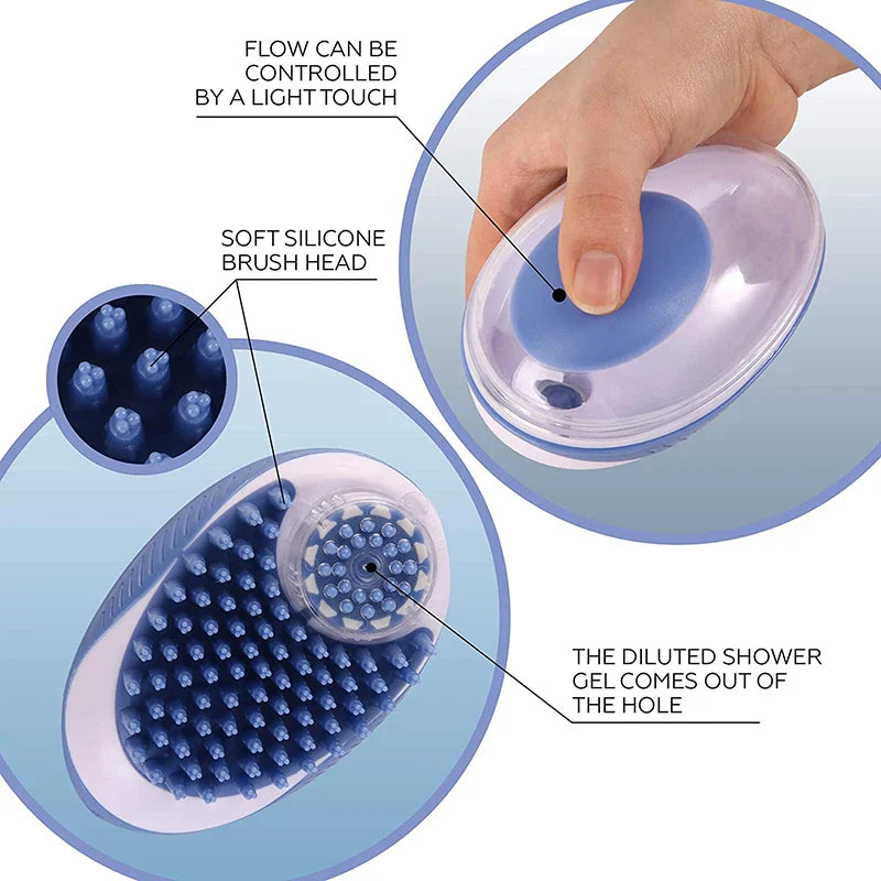 Dog Bath Brush & Grooming Comb