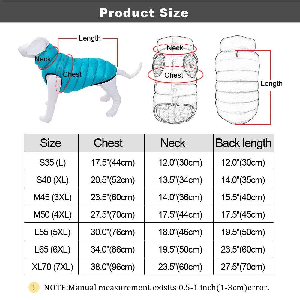 Warm Reversible Dog Jacket