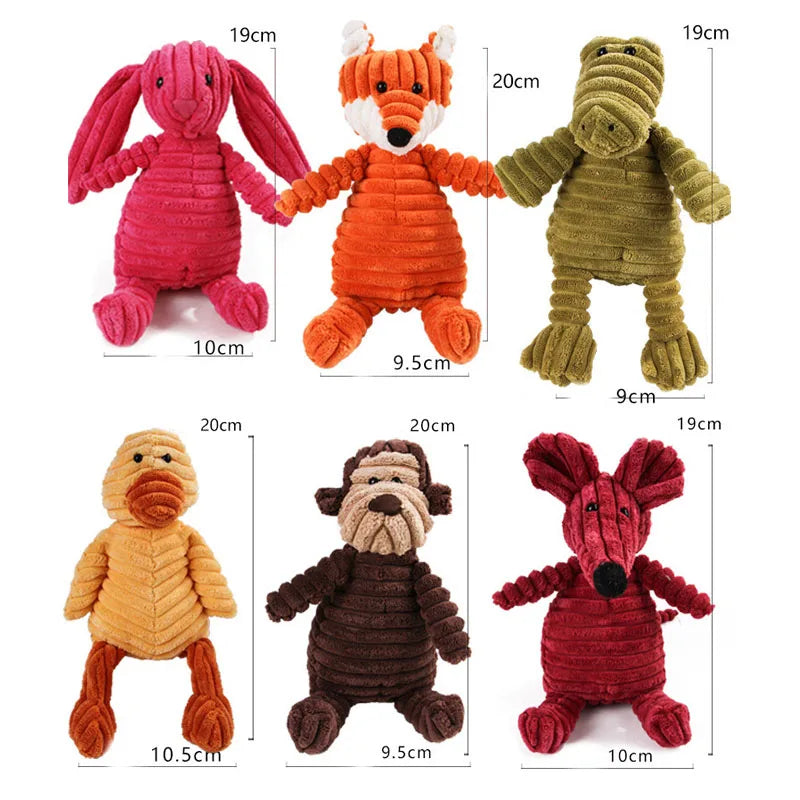 Plush Squeaky Dog Toy, Bite-Resistant