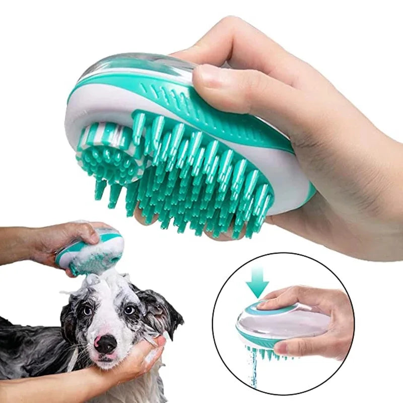 Dog Bath Brush & Grooming Comb