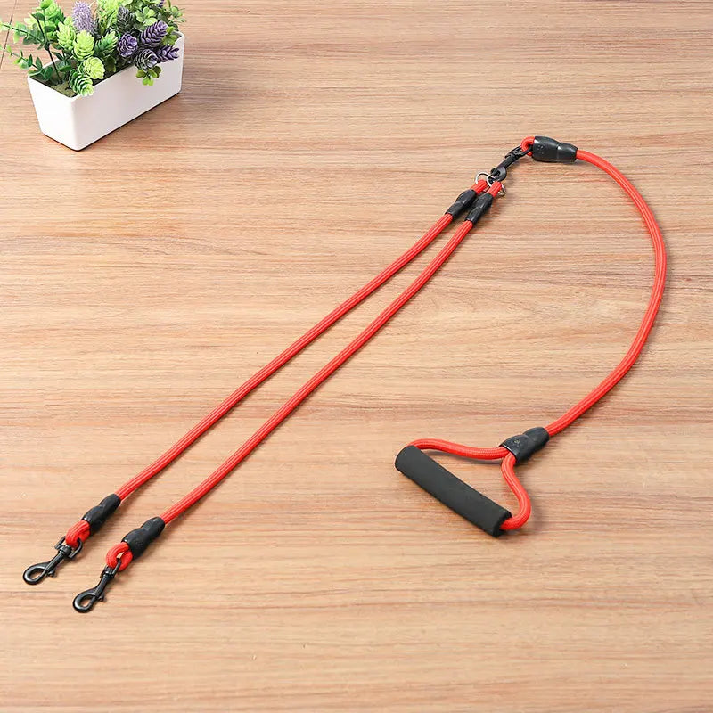 Double Dog Leash Nylon Rope