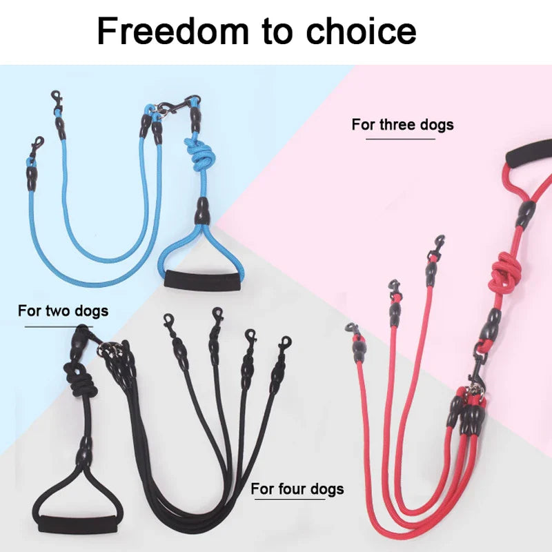 Double Dog Leash Nylon Rope