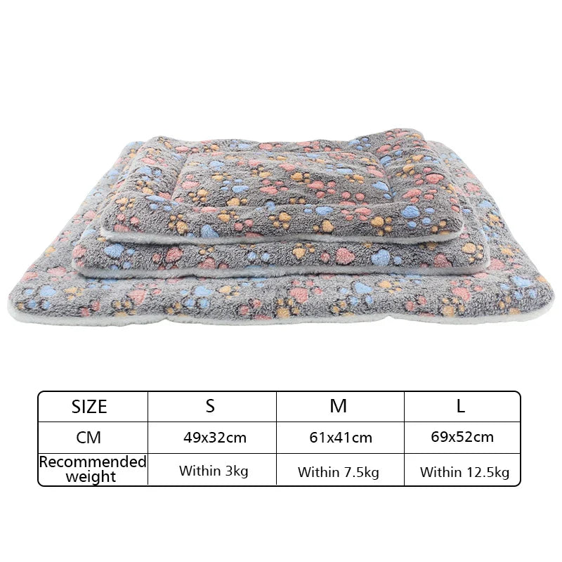 Soft Flannel Dog Bed Mat