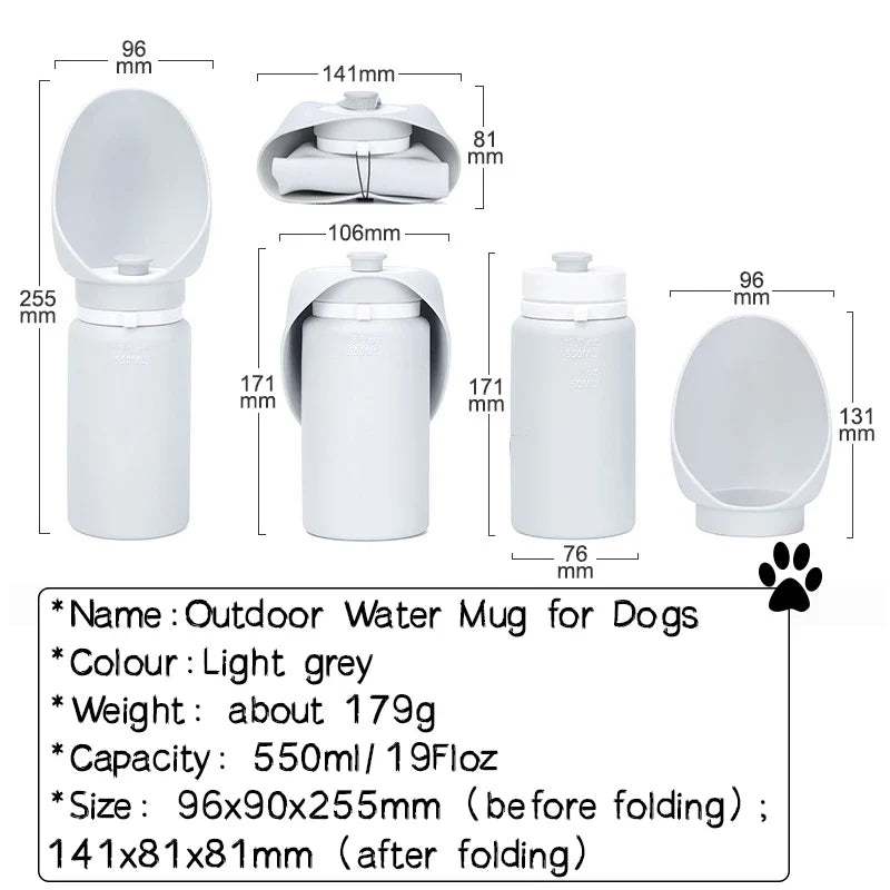 550ml Dog Travel Water Bottle