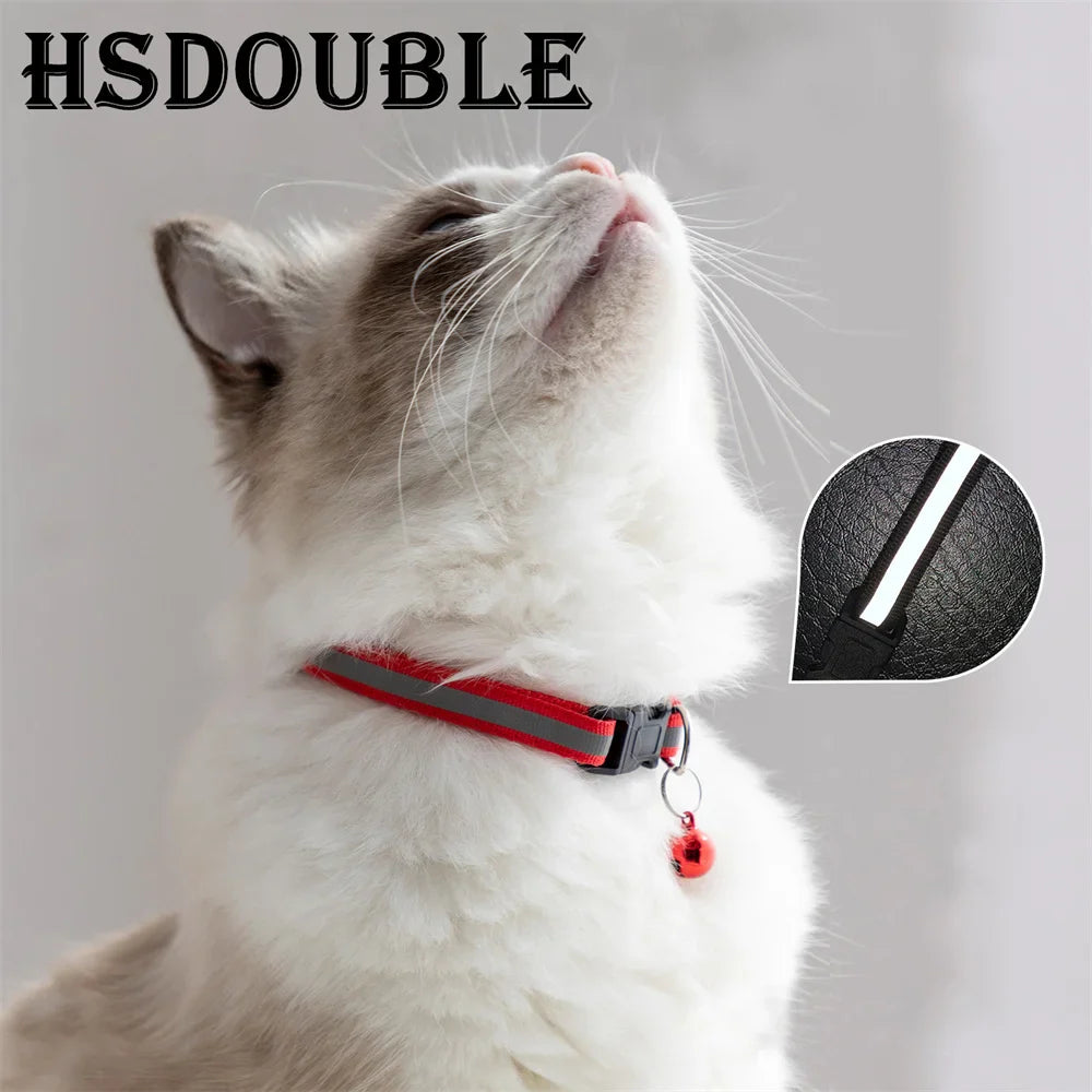 Reflective Dog & Cat Collars with Bells