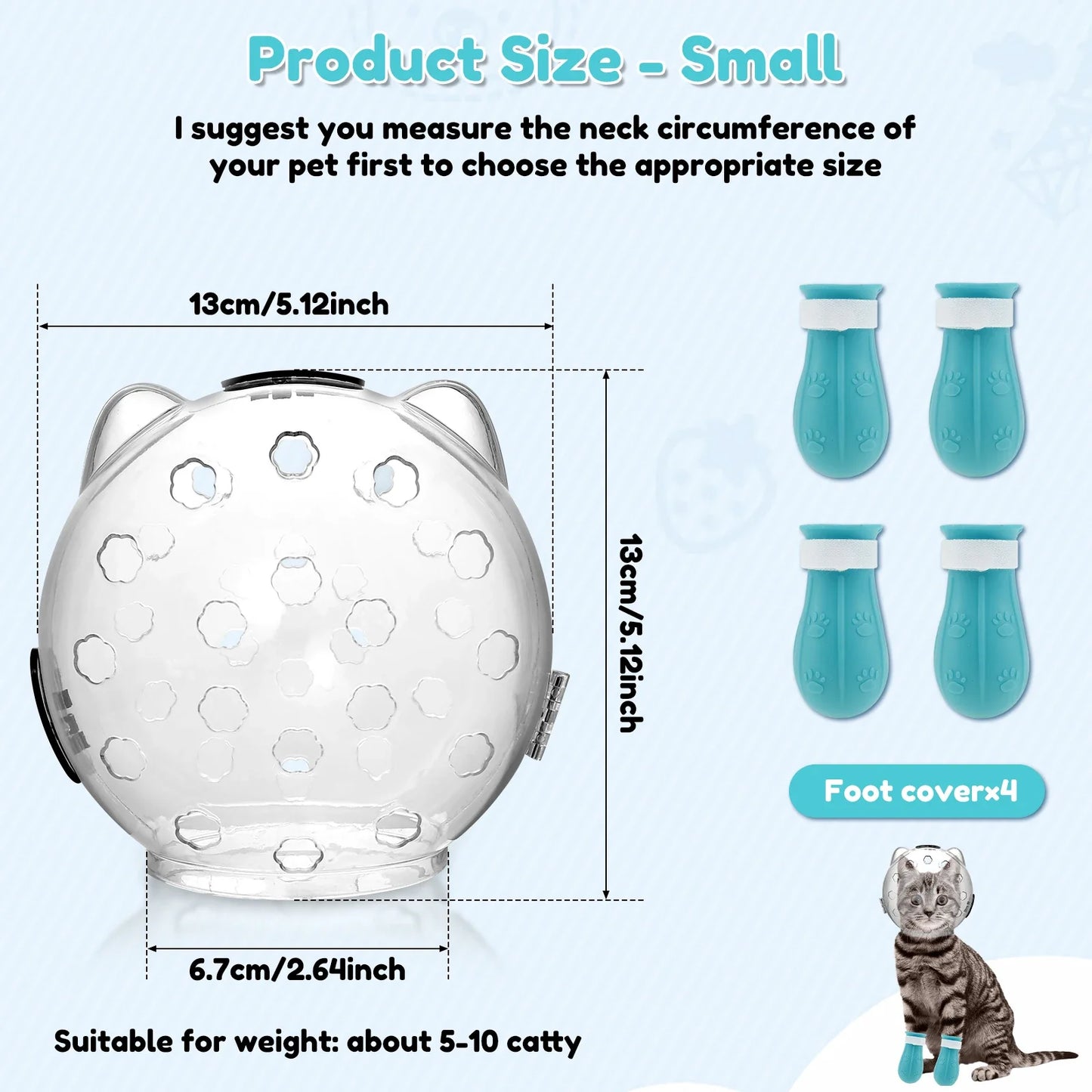 Cat Muzzle & Paw Shoes Set