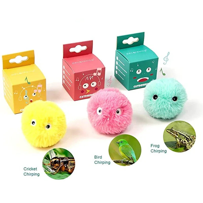 Plush Electric Catnip Toy Ball