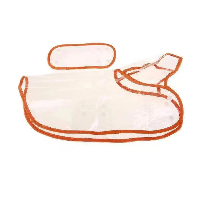 Transparent Hooded Dog Raincoat