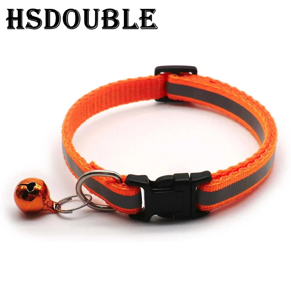 Reflective Dog & Cat Collars with Bells