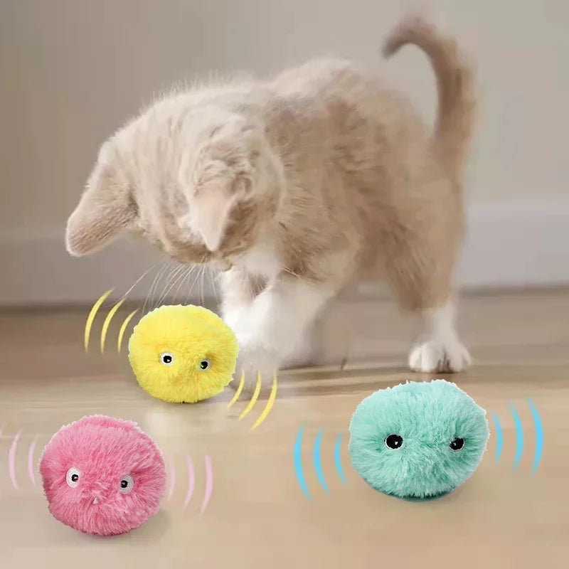 Plush Electric Catnip Toy Ball