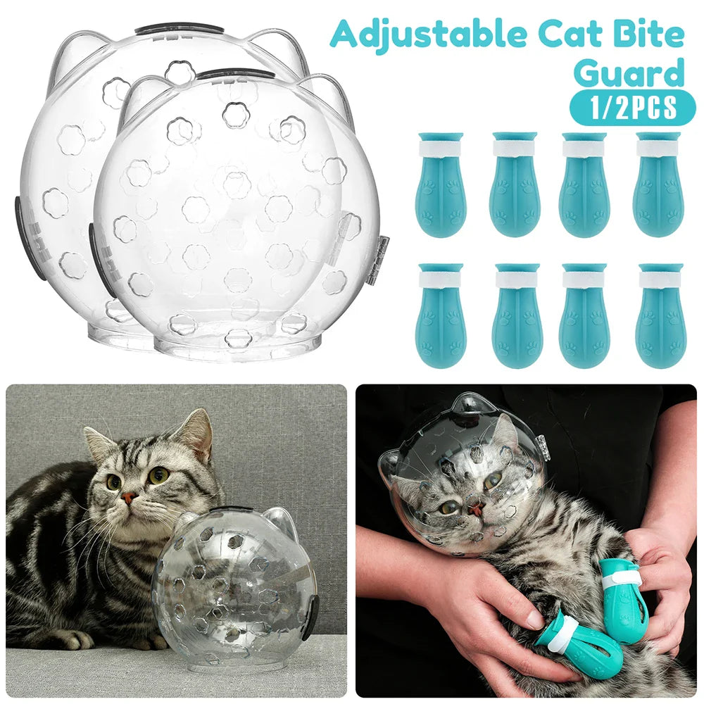 Cat Muzzle & Paw Shoes Set
