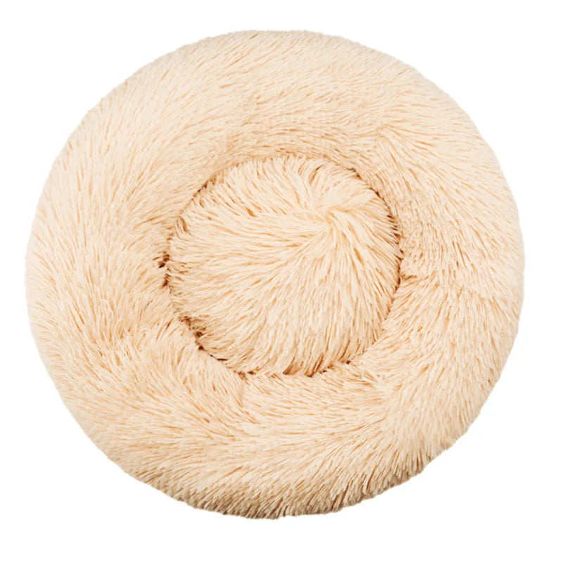 Round Plush Dog Bed