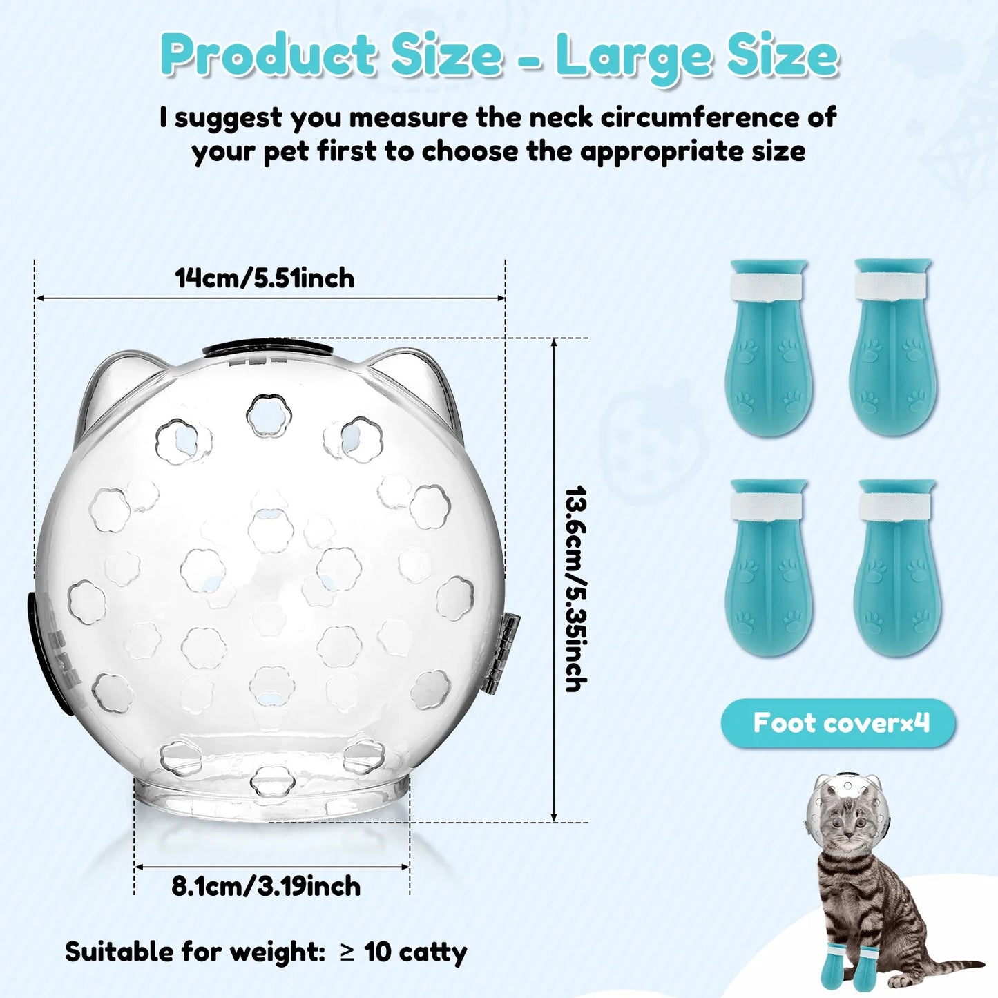Cat Muzzle & Paw Shoes Set