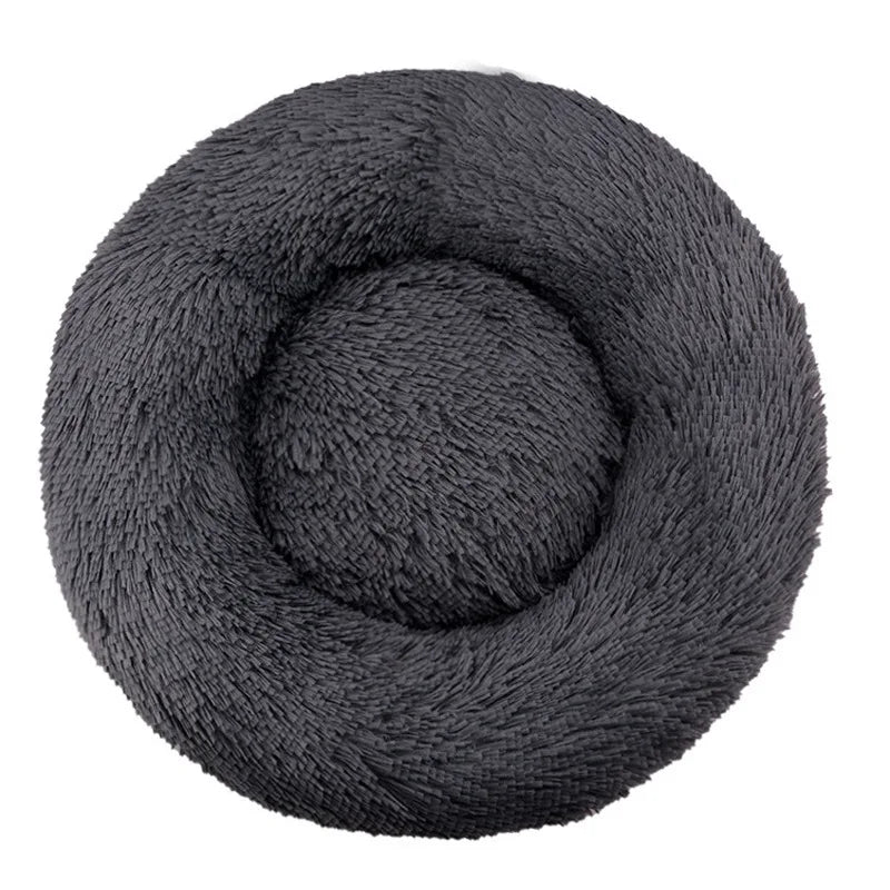Round Plush Dog Bed