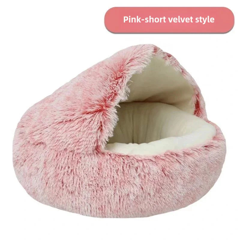 Plush Winter Cat Pet Bed