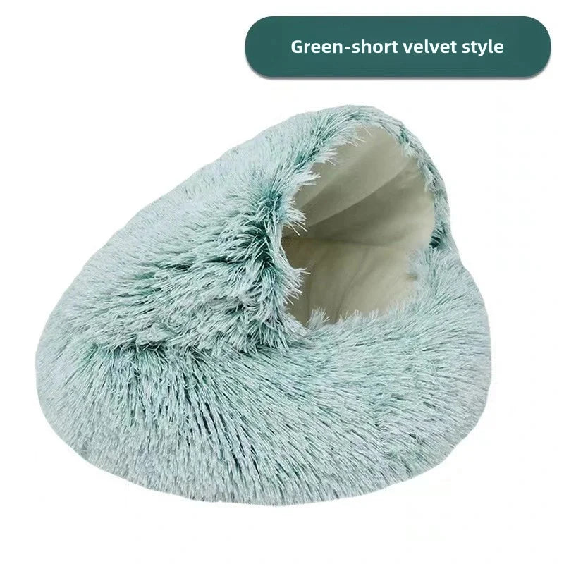 Plush Winter Cat Pet Bed
