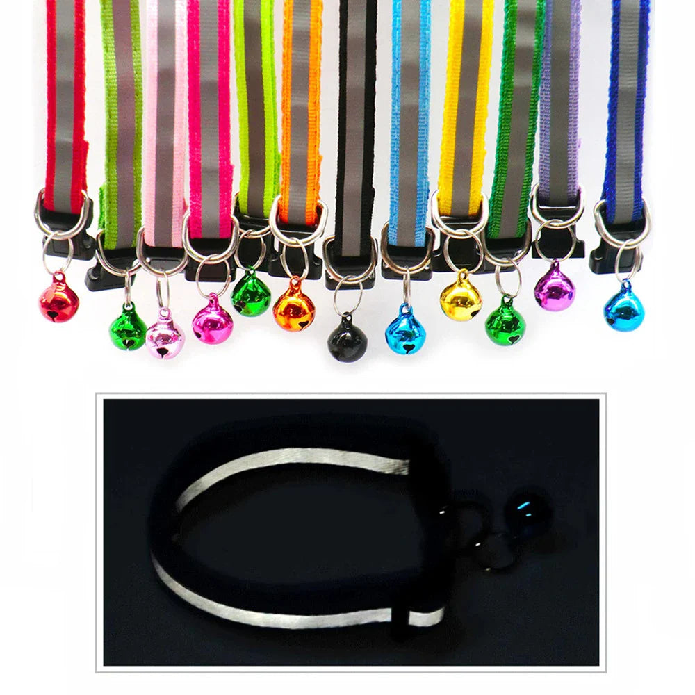 Reflective Dog & Cat Collars with Bells