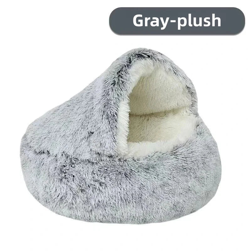 Plush Winter Cat Pet Bed
