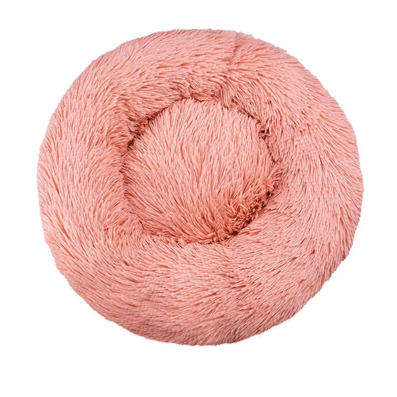 Round Plush Dog Bed