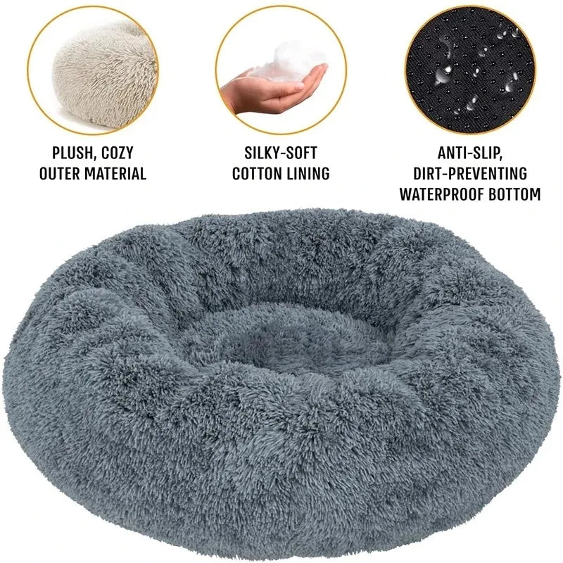 Round Plush Dog Bed
