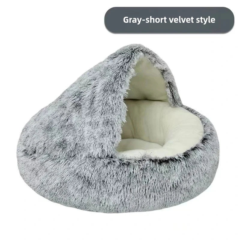 Plush Winter Cat Pet Bed