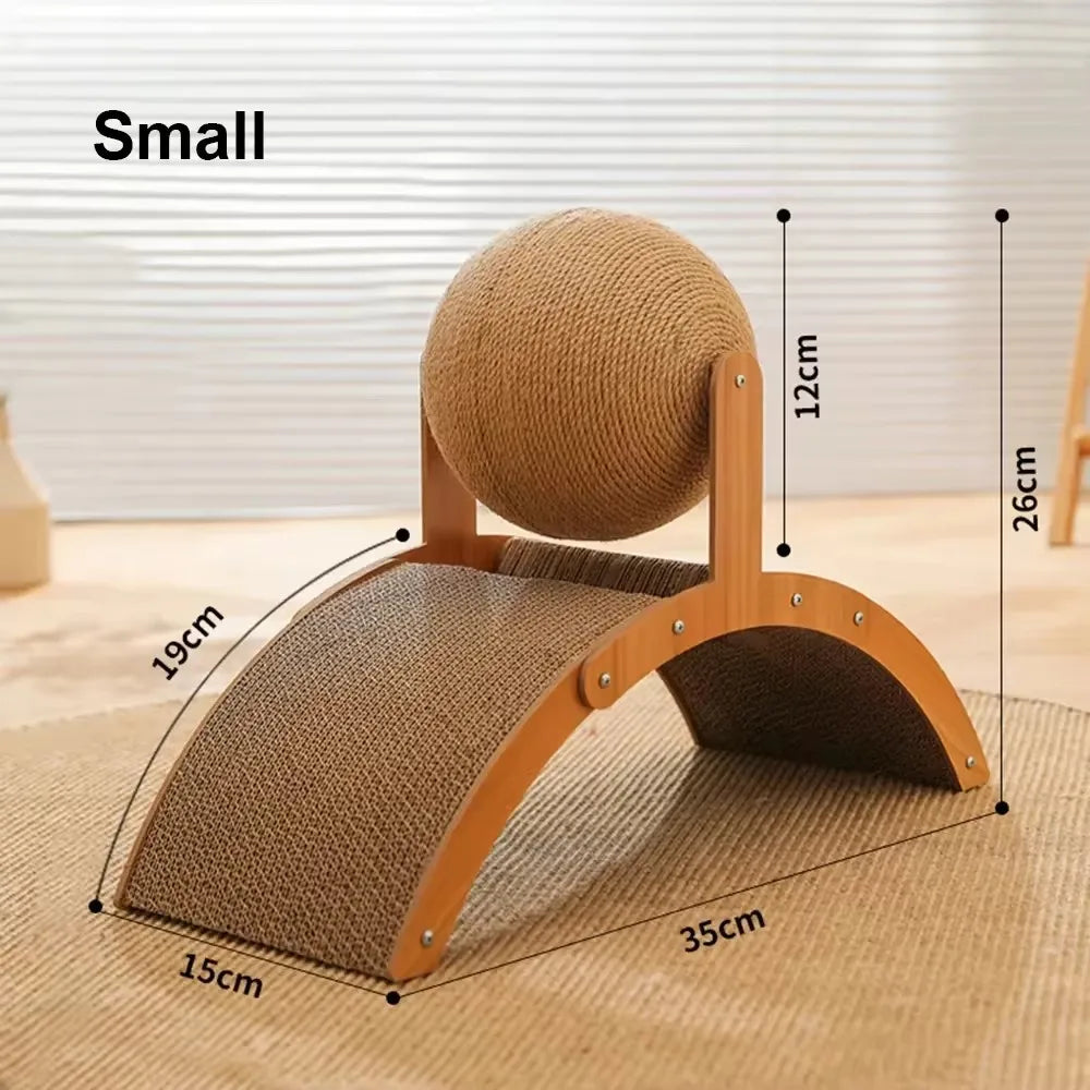Wooden Cat Scratching Ball Toy
