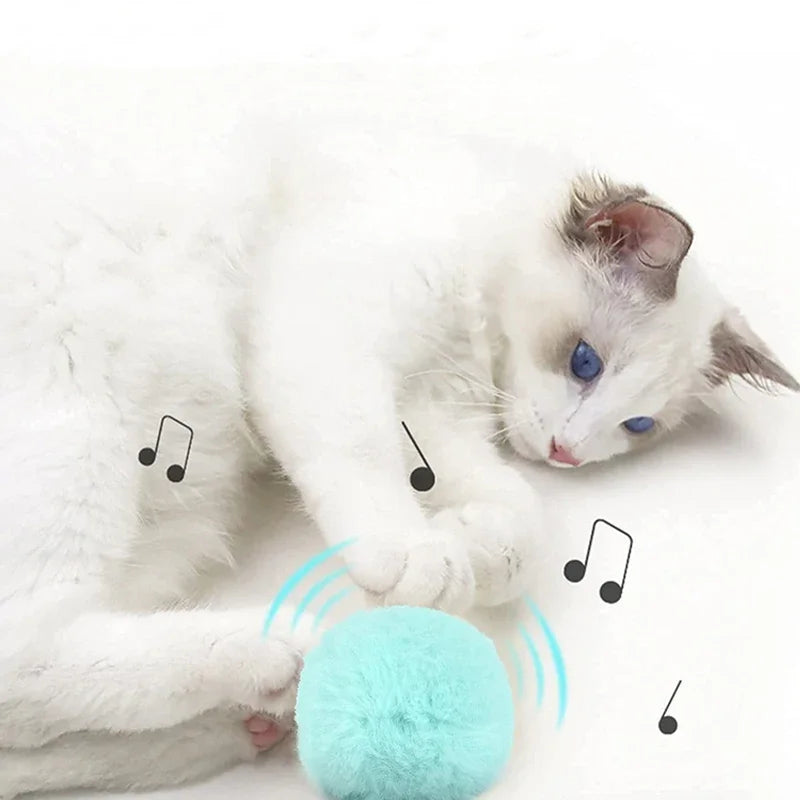 Plush Electric Catnip Toy Ball