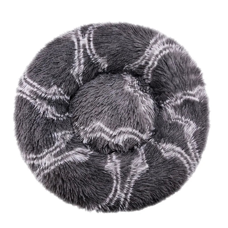 Round Plush Dog Bed