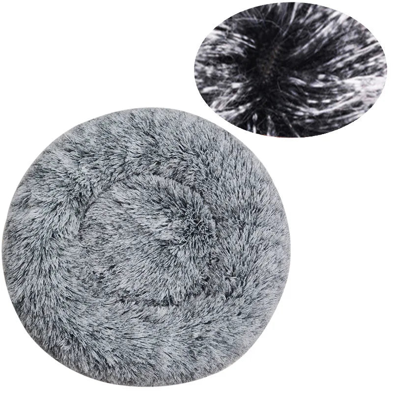 Round Plush Dog Bed