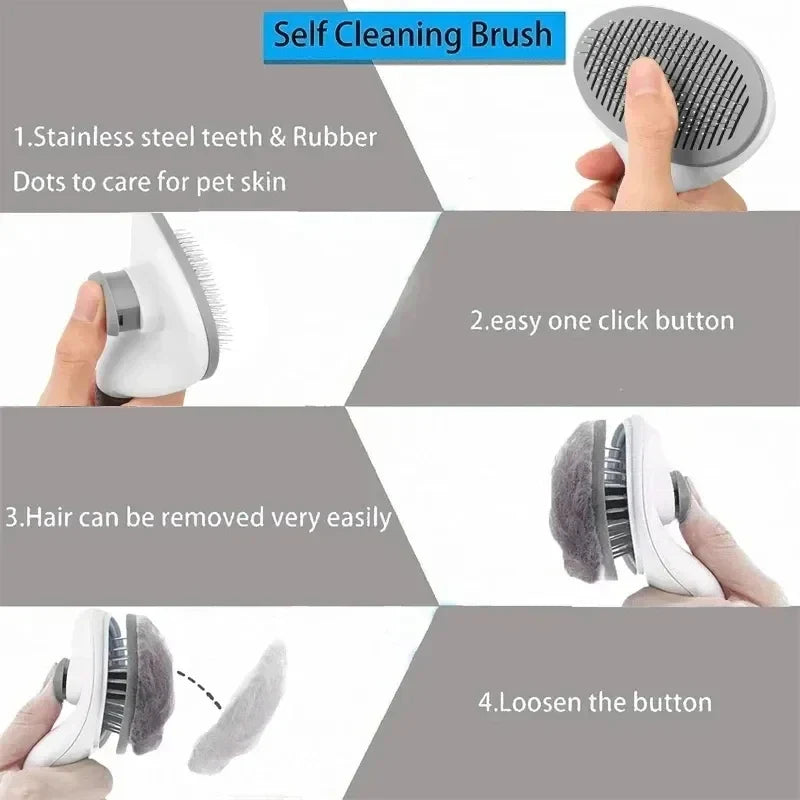Self-Cleaning Dog & Cat Brush