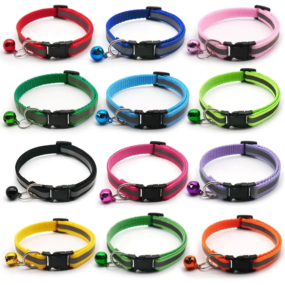 Reflective Dog & Cat Collars with Bells