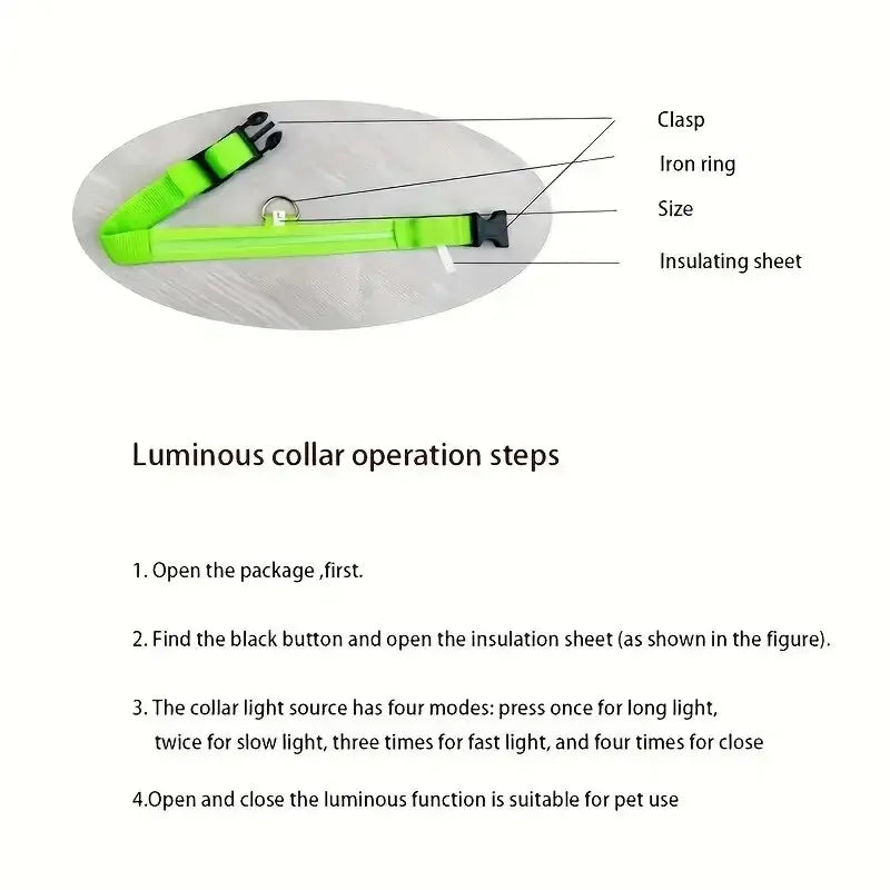LED Glow-In-The-Dark Dog Leash