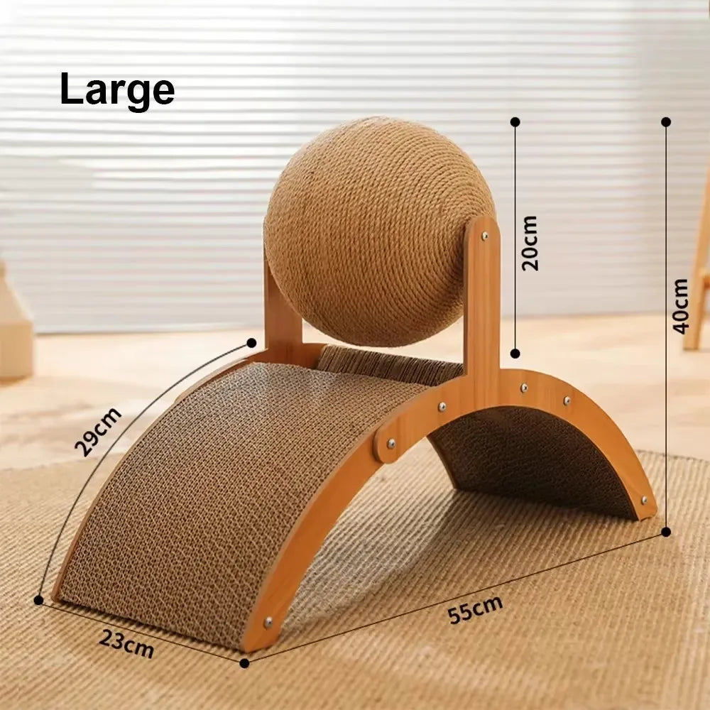 Wooden Cat Scratching Ball Toy