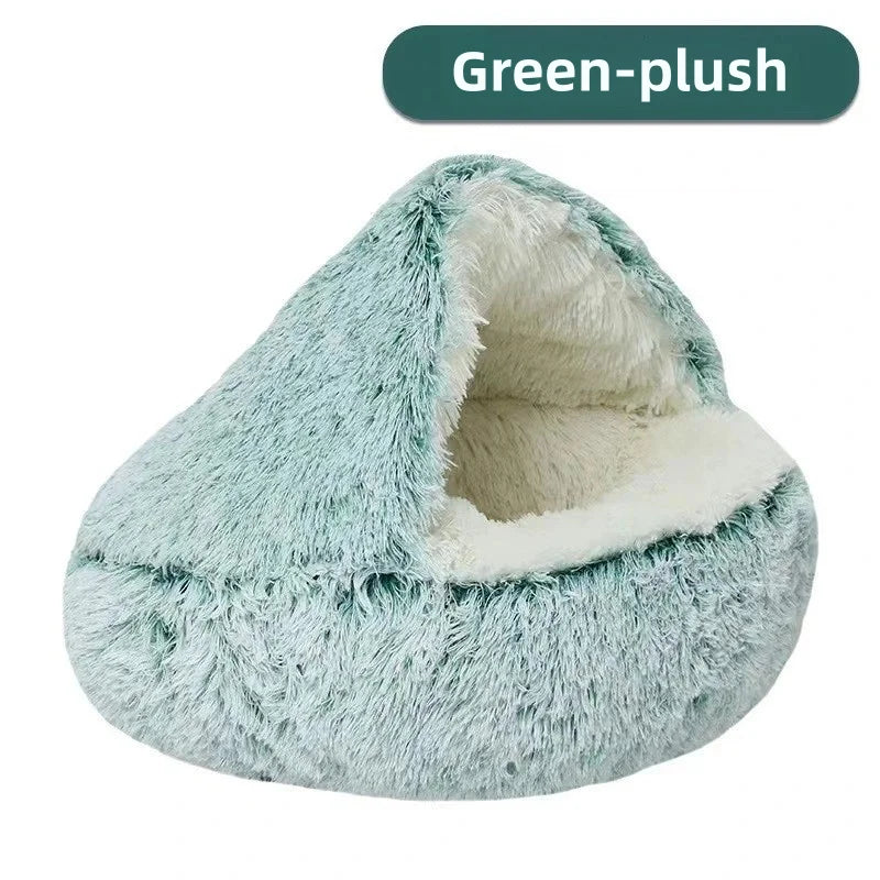 Plush Winter Cat Pet Bed