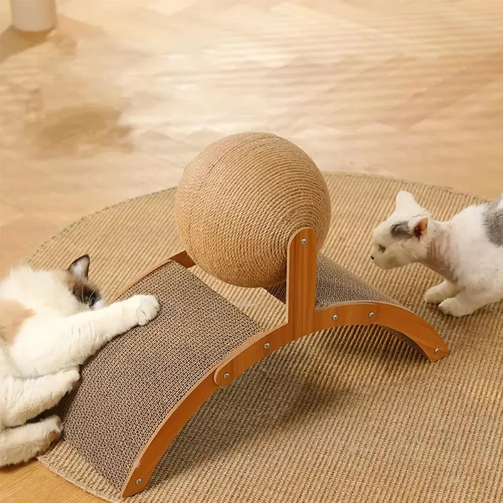 Wooden Cat Scratching Ball Toy