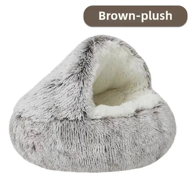 Plush Winter Cat Pet Bed