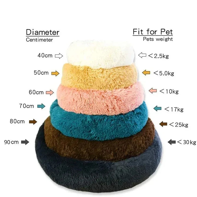 Round Plush Dog Bed