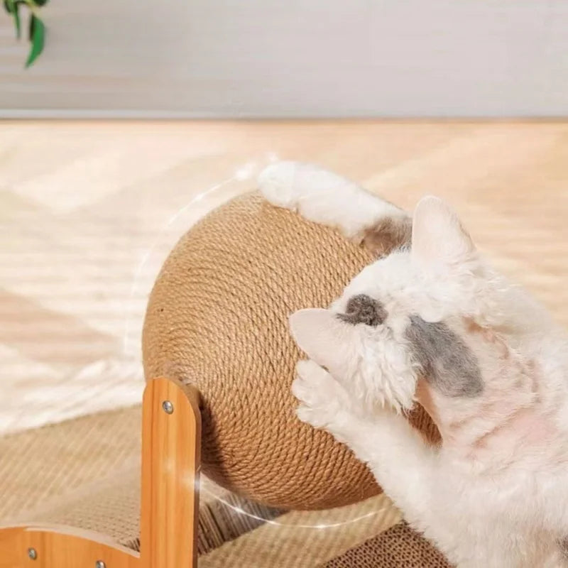 Wooden Cat Scratching Ball Toy