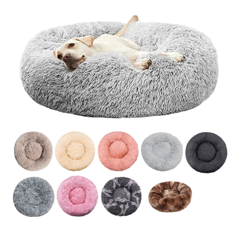 Round Plush Dog Bed
