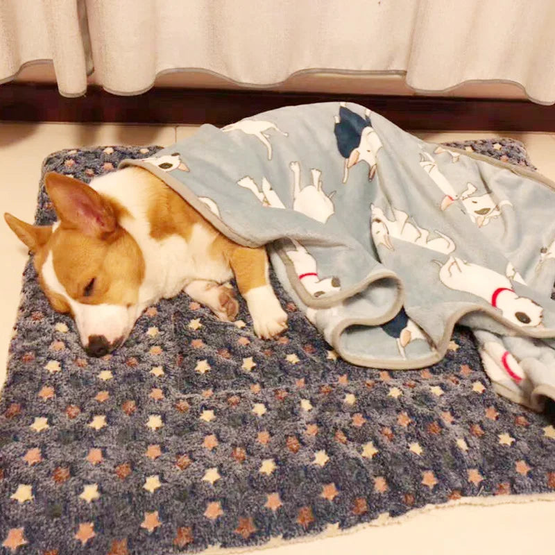 Soft Flannel Dog Bed Mat
