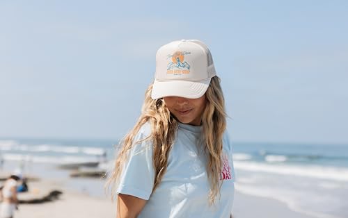 JOES SURF SHOP Diving Dolphins Foam Snapback Trucker Hat-Tan