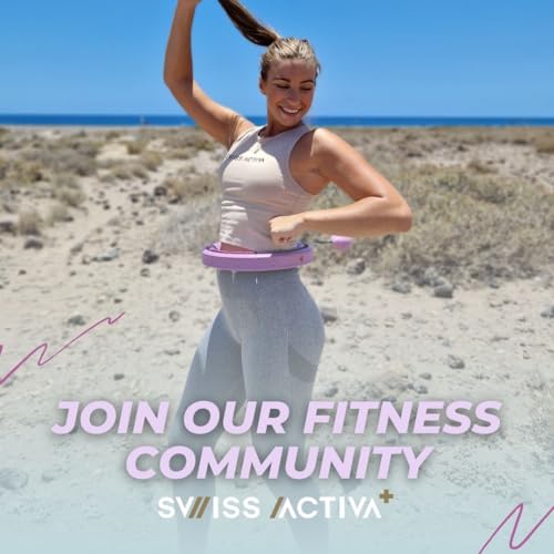 Swiss Activa+ S2 XXL Smart Hula Hoop Adult - Up to 47in for Plus Size XXL - Won't Fall Off - Weight Loss Hoop for Women - Smart Fitness Hula Hoop with Weight