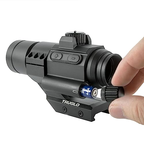 TRUGLO Ignite 30mm 2-MOA Hunting Durable Lightweight Waterproof Fogproof Shock Resistant Adjustable Aluminum Dot Sight | Rubber Lens Cover, Battery & Cantileverrail Mount Included | Green Dot