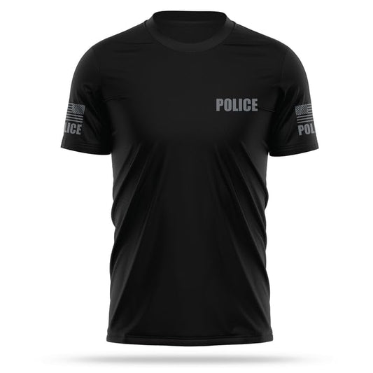 13FA 100% Poly Police Shirts for Men | USA Patriotic Lightweight Tee | Micro Polyester Moisture-Wicking Quick-Dry Comfort. Perfect for Training, Gym, and Active Wear.